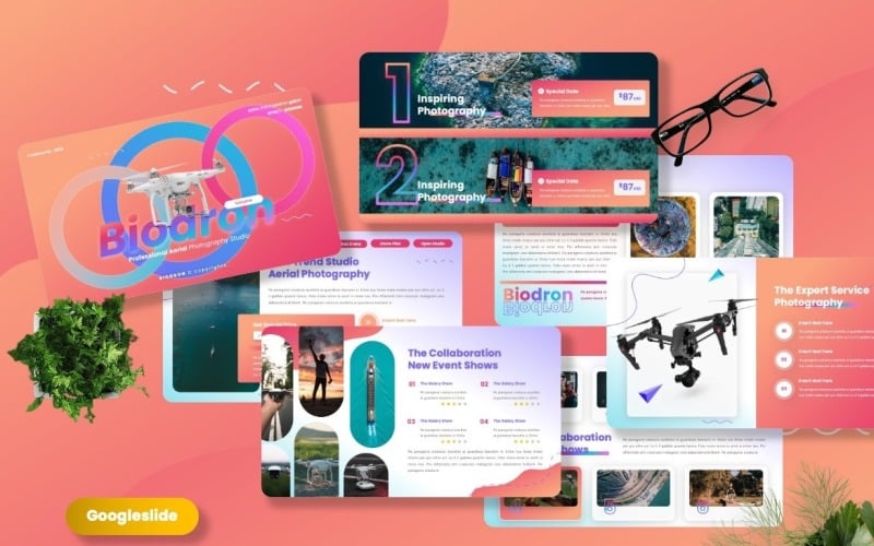Biodron - Flygfoto Googleslide-mallar