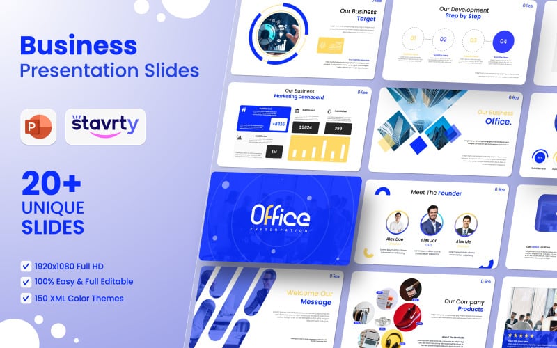 商业包 PowerPoint 模板、演示文稿。