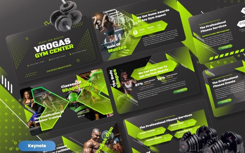 Vrogas - Modelli di keynote per sport in palestra