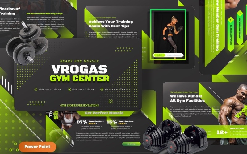 Vrogas - Modelli Powerpoint per sport in palestra
