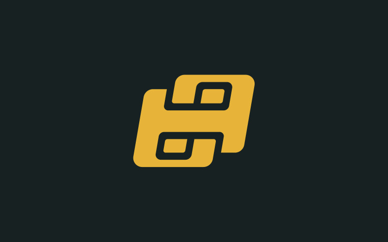 Bokstaven AA modern logotypdesign