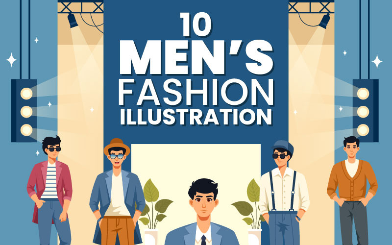 10 Erkek Defilesi İllüstrasyonu