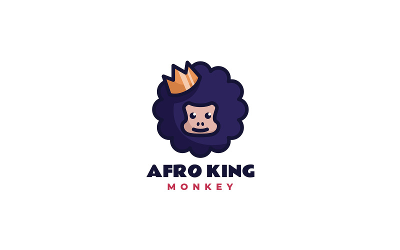 Logo de mascotte simple de singe 5