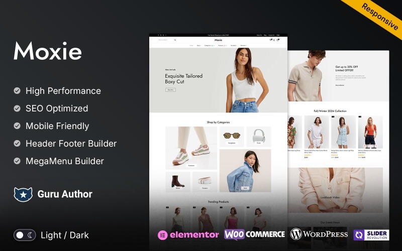 Moxie - 时尚商店和服饰多用途响应式 WooCommerce 主题