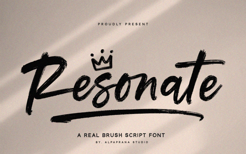 Resonate - Fuente de escritura de pincel