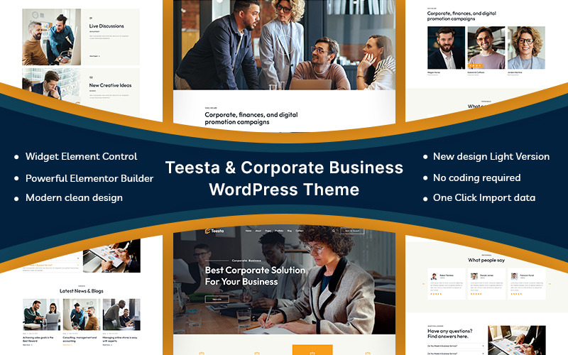Teesta - Tema WordPress de negócios corporativos