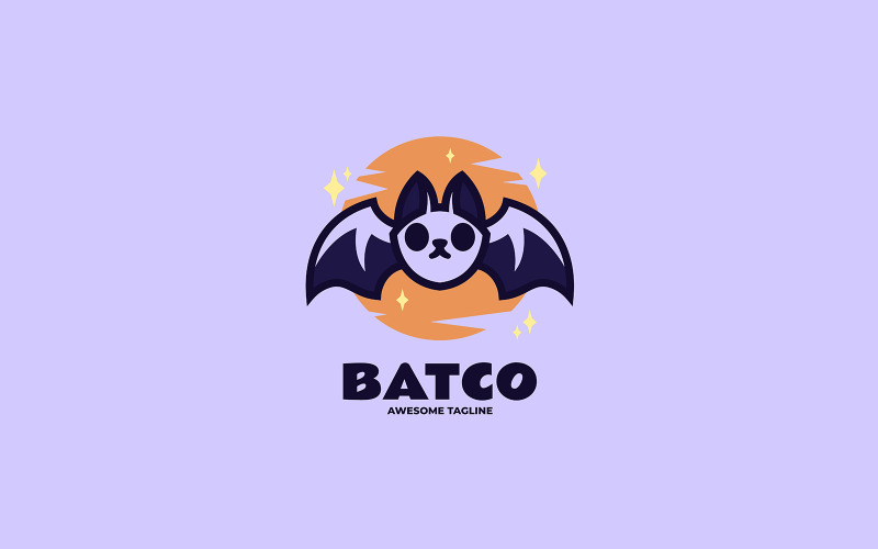 Création de logo de mascotte simple chauve-souris 1