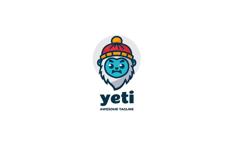 Design de logotipo de desenho animado da mascote Yeti 1