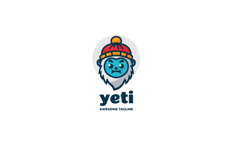Design del logo del fumetto della mascotte Yeti 1