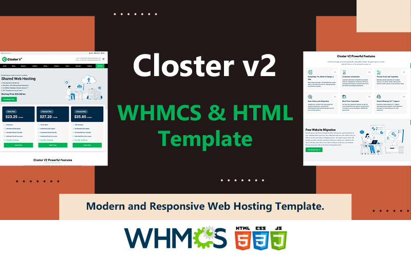 Closter v2 HTML і тема WHMCS