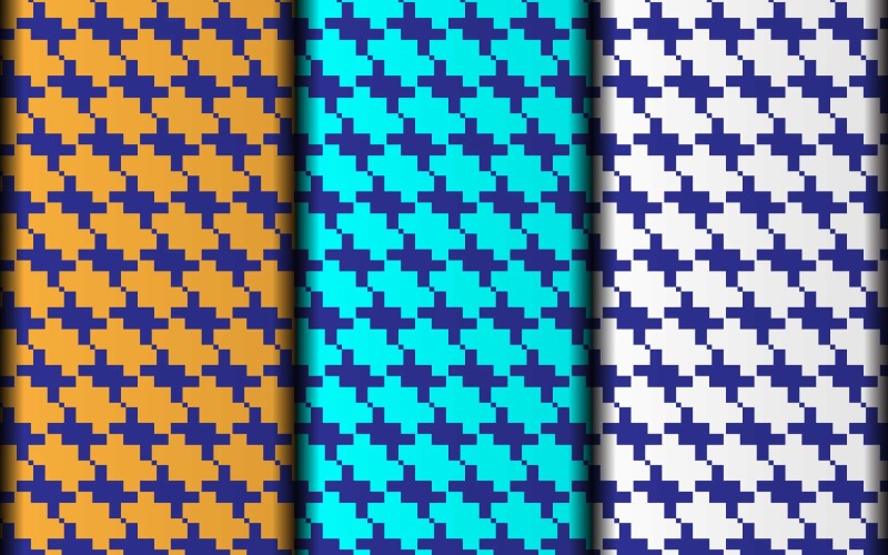 Diseño de patrón de estilo floral estadístico de pasos vectoriales geométricos.