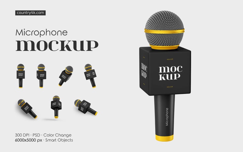 Microphone Mockup PSD Set