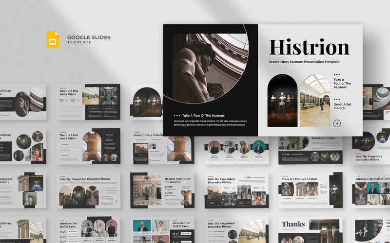 Histrion - Modelo do Google Slides do Museu de História