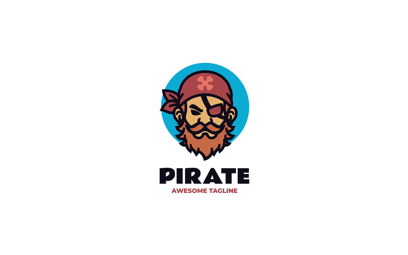 Piraat mascotte cartoon logo 2