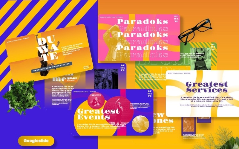 Duwate — szablon slajdów Google Creative Tone