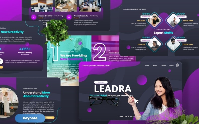 Leadra - Modelli di keynote digitali creativi
