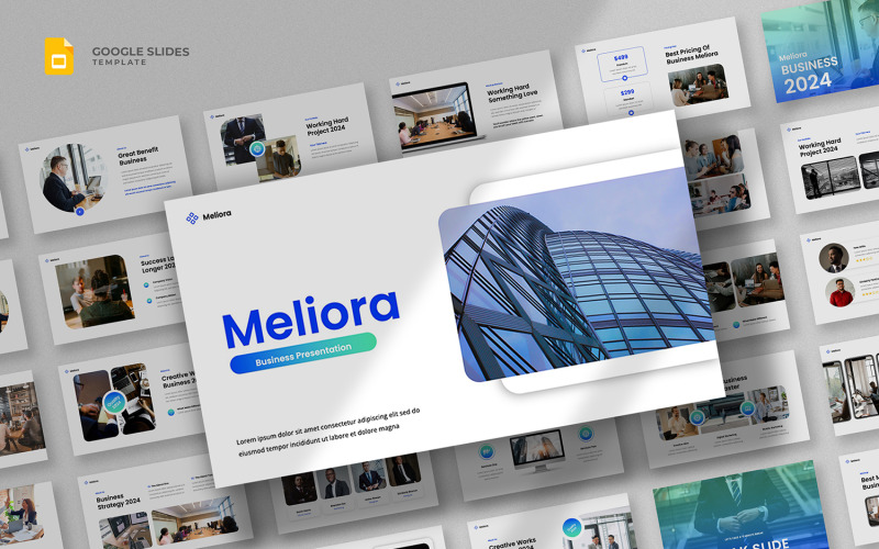 Meliora — szablon prezentacji Google dla firm korporacyjnych