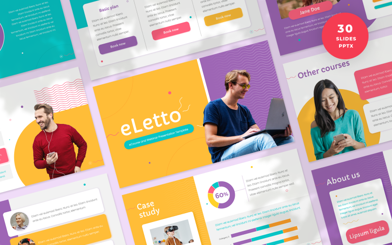 eLetto eCorsi e webinar. Modello di presentazione PowerPoint