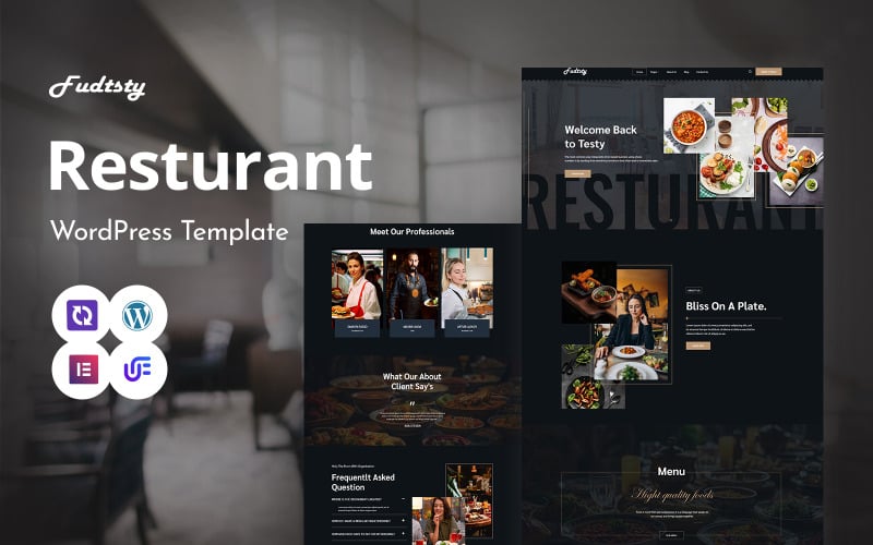Fudtsty - 美味餐厅和 WordPress Elementor 主题