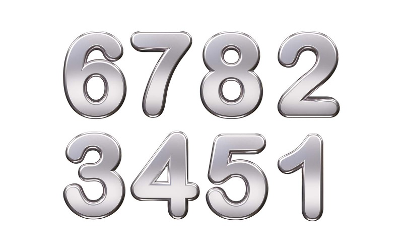 Nummertext 3D-rendering vektorillustration