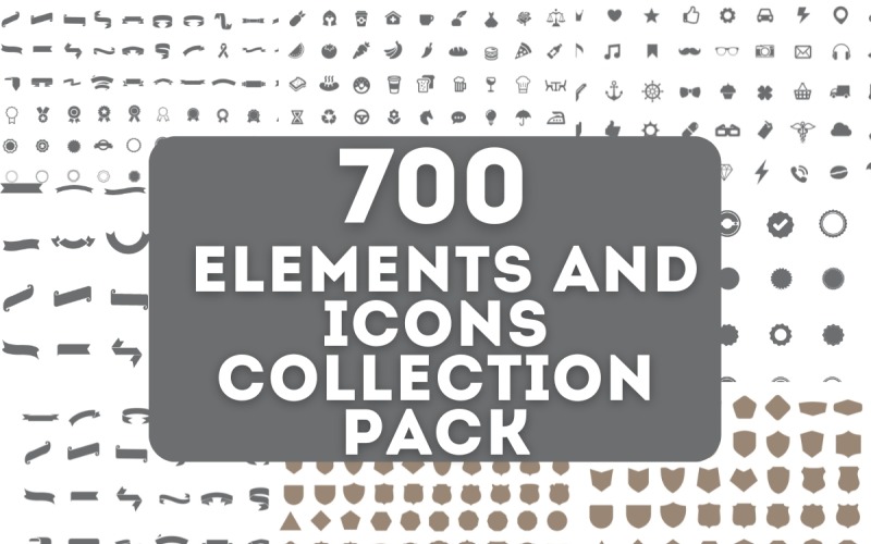 Verzamelpakket met 700 elementen en iconen