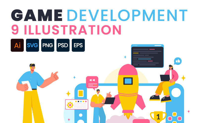 9 Illustratie van de ontwikkeling van videogames