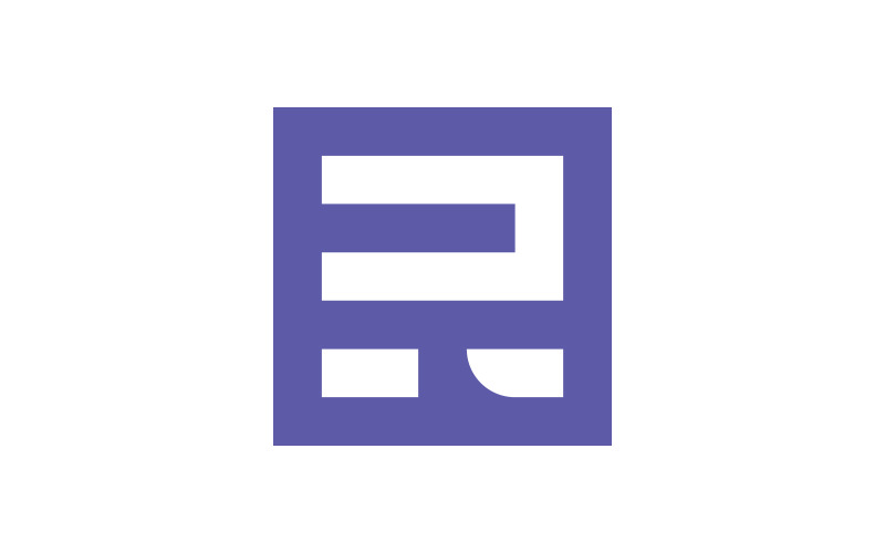 R initial logotyp designmall vektorillustration V12