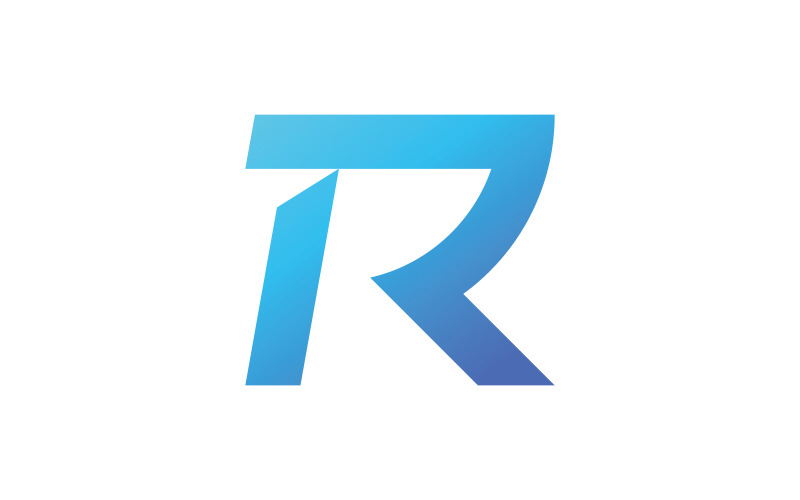R initiële Logo ontwerp sjabloon vectorillustratie V1