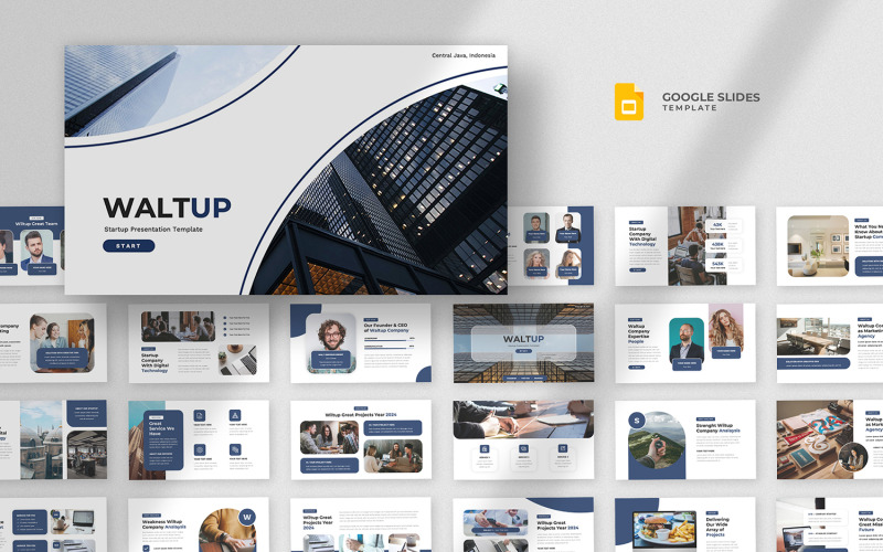 Waltup – Startup Pitch Deck Šablona Prezentací Google