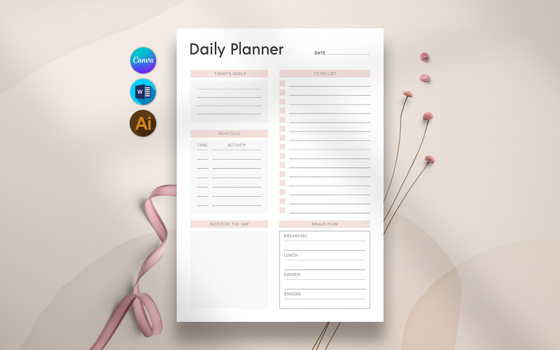 Dagelijkse planner-sjabloon met Canva