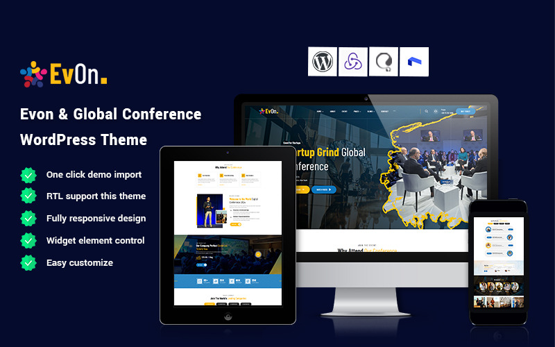 Evon – Globális konferencia WordPress téma
