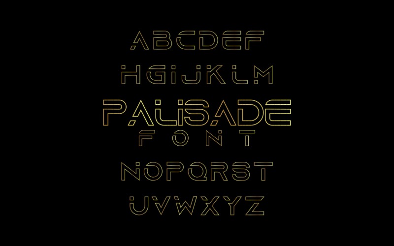 Nowoczesny projekt czcionki Palisade