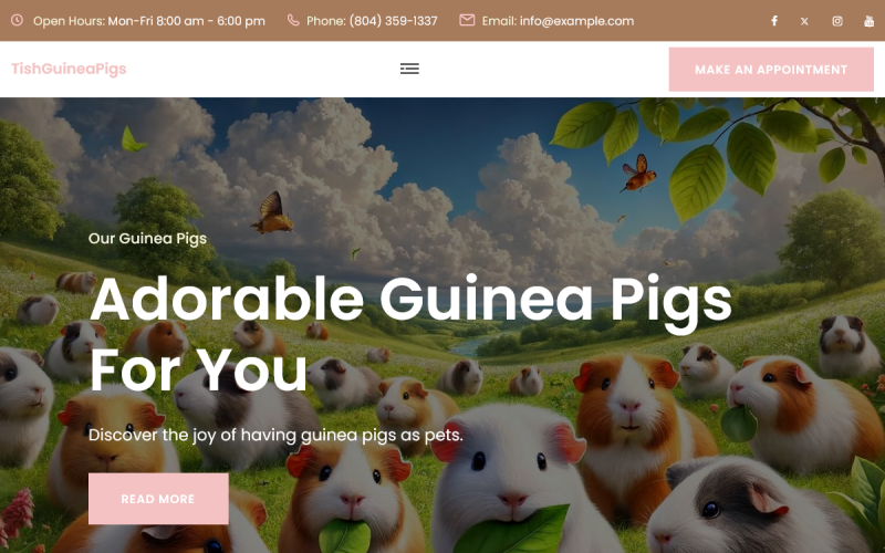 TishGuineaPigs - WordPress-Theme für Meerschweinchen