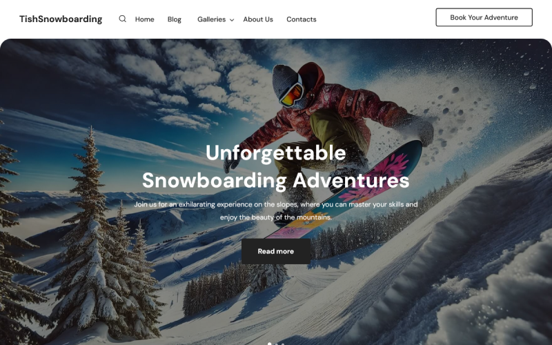 TishSnowboarding-单板滑雪 WordPress 主题