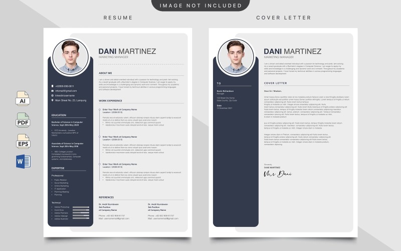 CV Template Design / Cover Letter #429505 - TemplateMonster