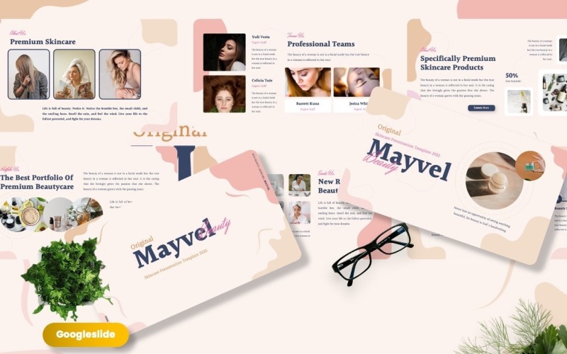 Mayvel - Modelli di diapositive Google per la cura della pelle