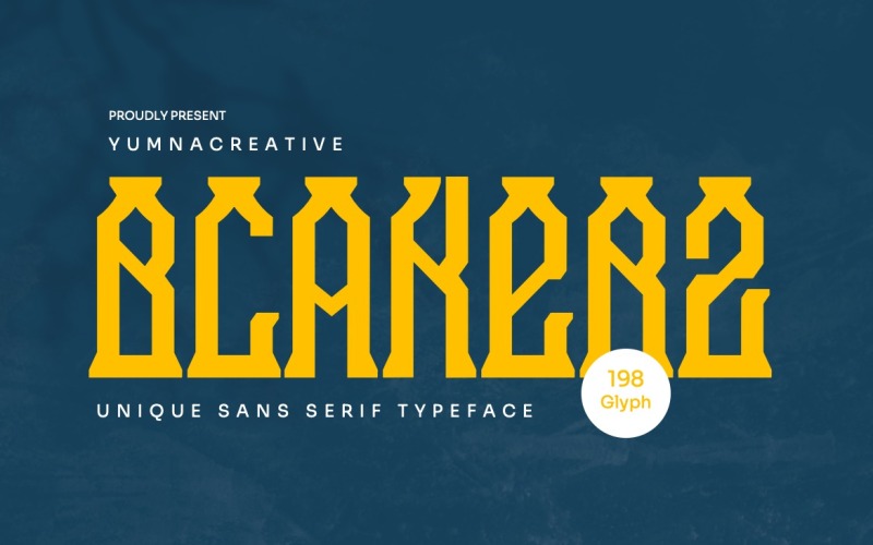 Blakerz - Uniek schreefloos lettertype