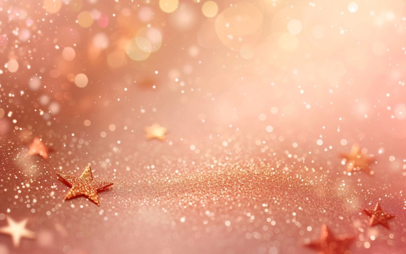 Birthday Background Golden Glitter Stars 76