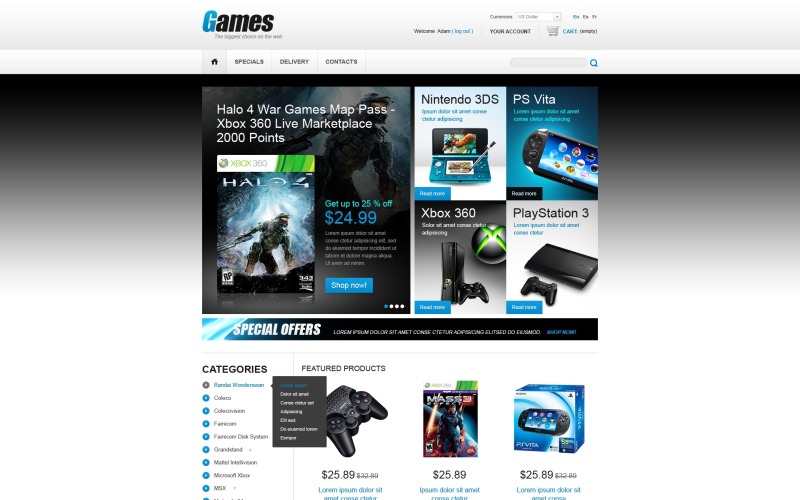 Computer Games PrestaShop Theme