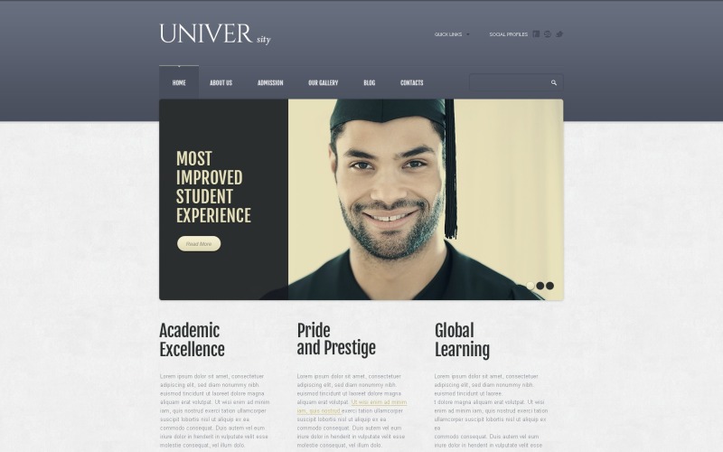 Modern egyetemi Drupal sablon