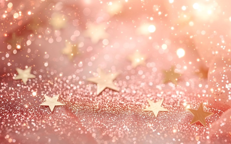 Születésnapi háttér Golden Glitter Stars 291