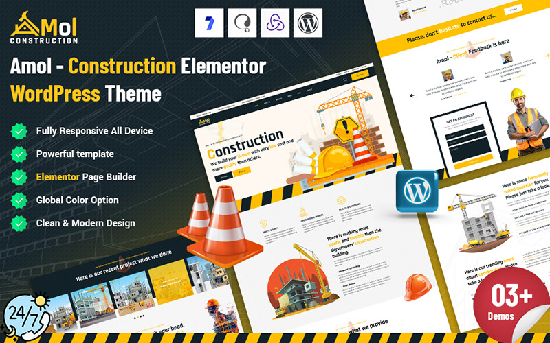 Amol-Construction Elementor WordPress 主题