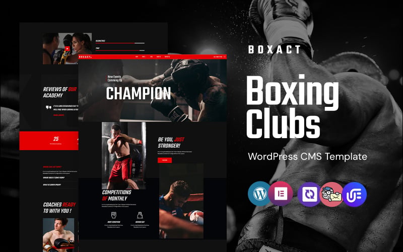 Boxact - Tema de WordPress Elementor para club y academia de boxeo