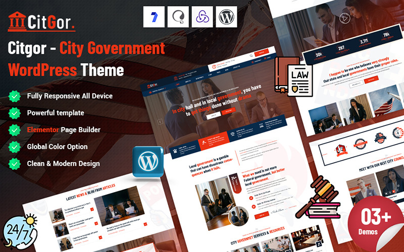 Citgor – Városi önkormányzat WordPress téma