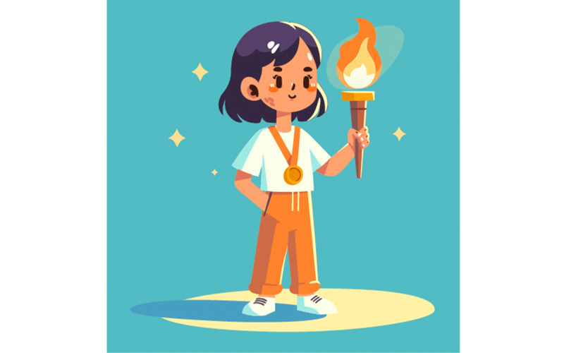 Handgezeichnete Illustration der Olympischen Spiele
