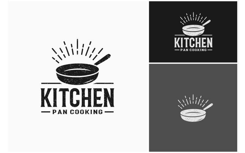 Panna Matlagning Skillet Gjutjärn Logotyp