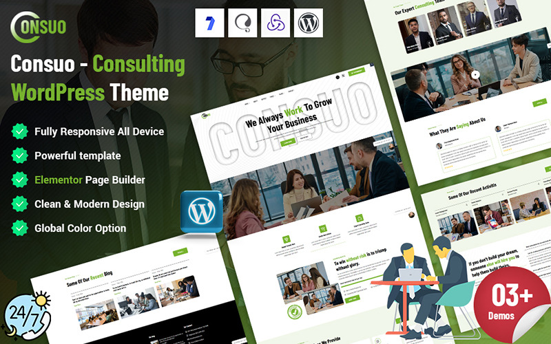 Consuo – Thème WordPress pour le conseil