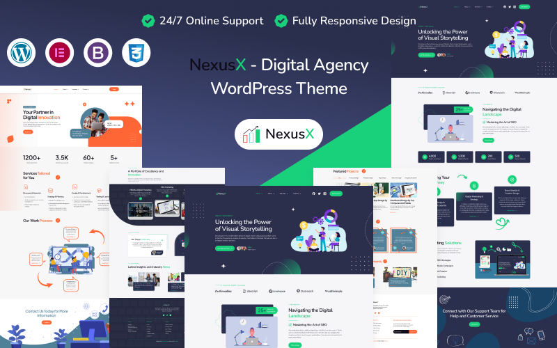 Nexusx – Thème WordPress pour agence numérique