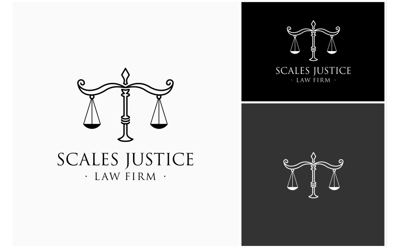 Spravedlnost váhy Attorney Law Logo