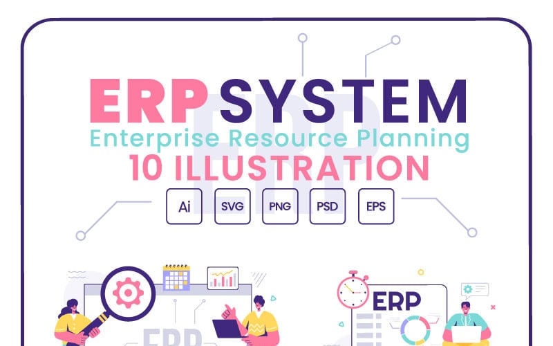 10 ERP Enterprise Resource Planning System Illustration